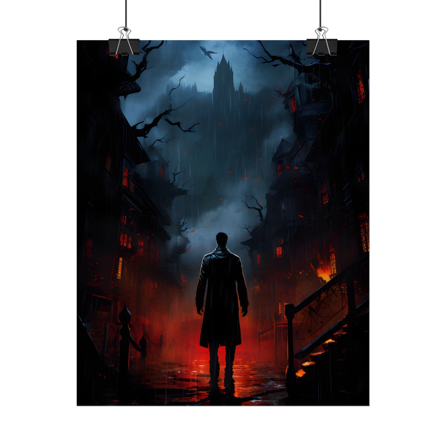 Urban Fantasy Noir: Nighttime Detective Artwork - Poster
