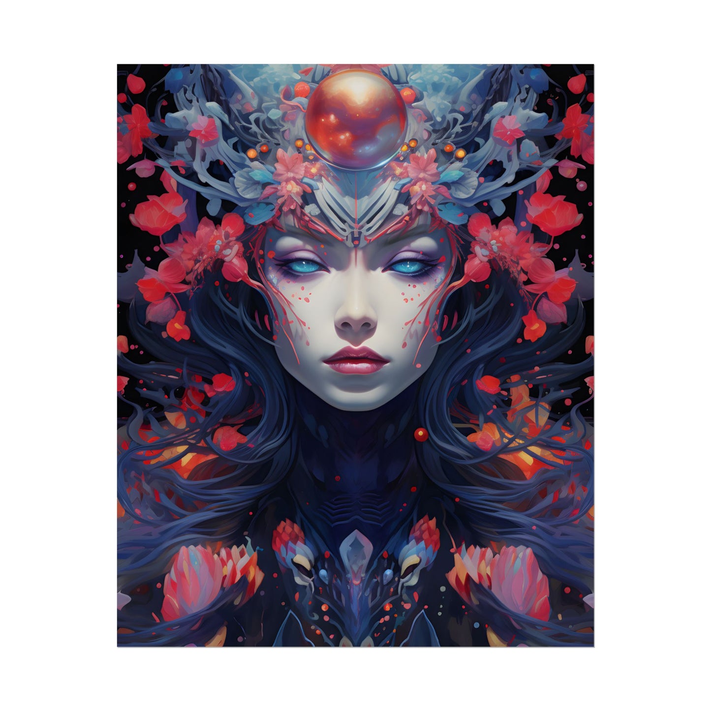 Otherworldly Celestial Dreams: Starry Night Artwork - Poster