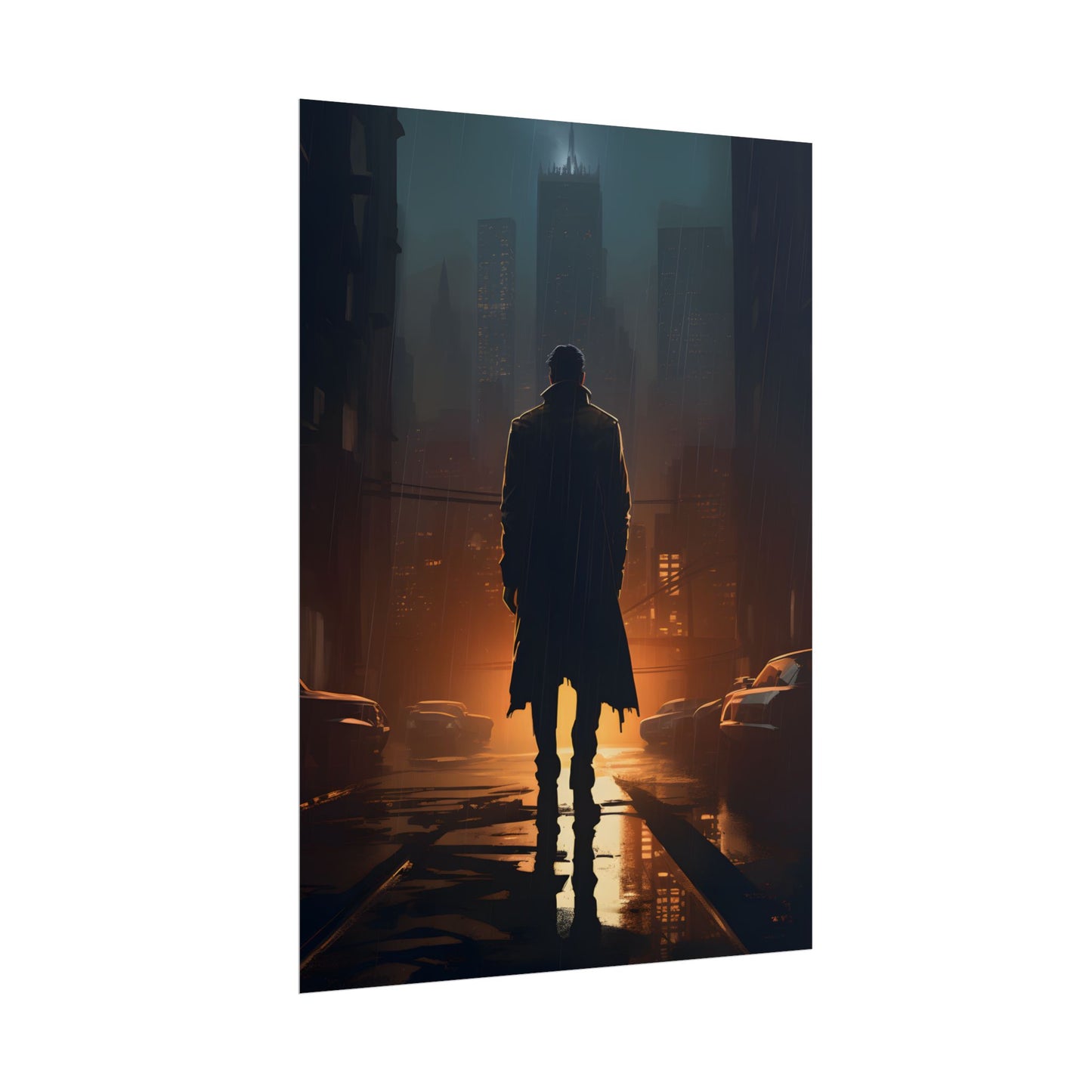 Urban Fantasy Detective: Serious Investigator Artwork - Poster