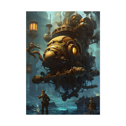 Epic Steampunk Oceanic Adventure: Crew Sets Sail - Poster