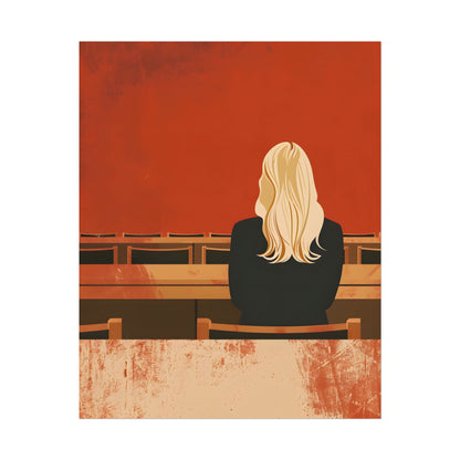 Minimalist Portrait: Blonde Woman in 20[4] Batch Poster Art - Poster