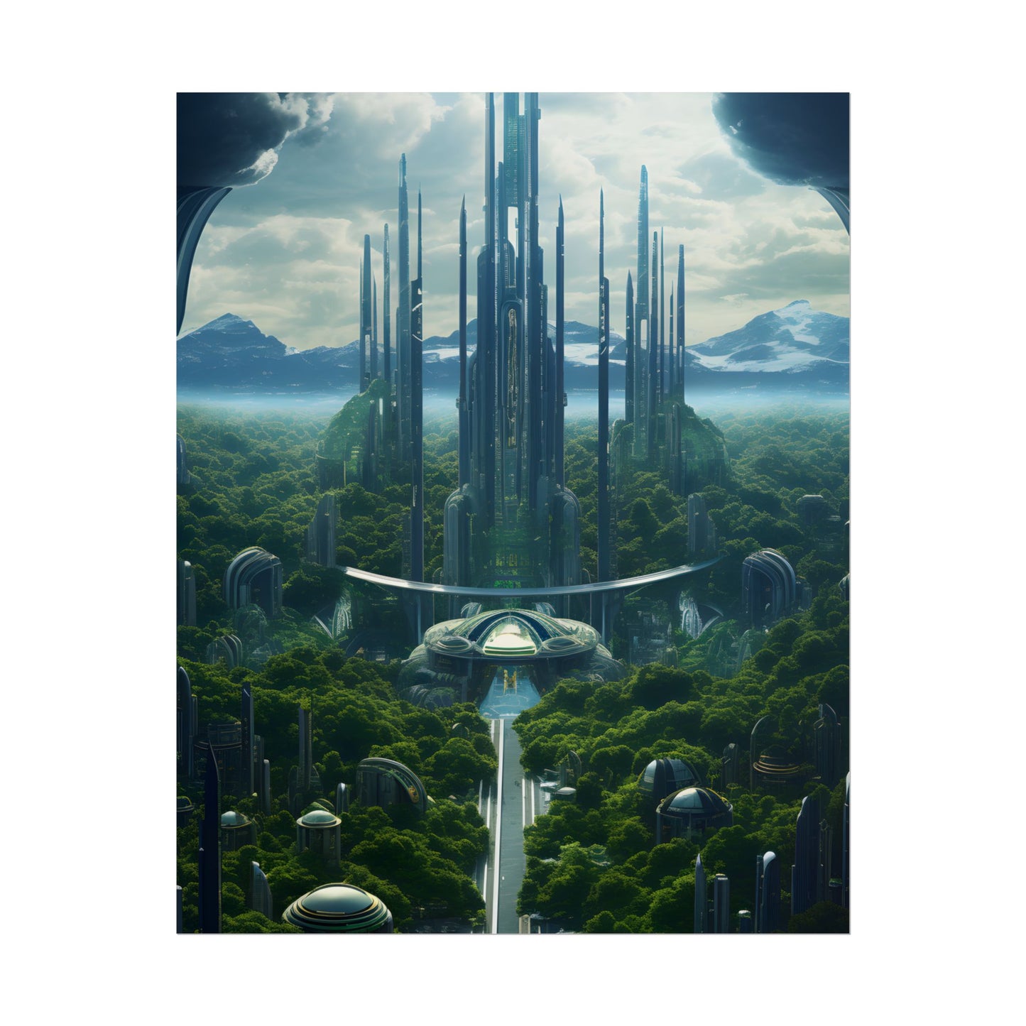 Dystopian Utopia: Perfect Yet Oppressive Society - Artwork - Poster