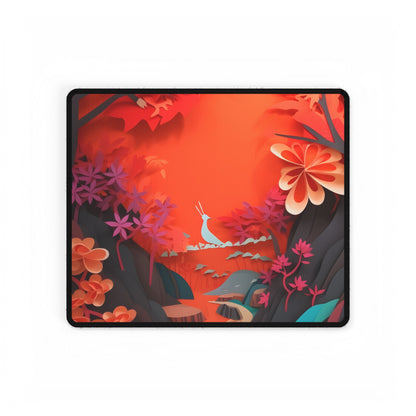 Vibrant European Landscape: Colorful Paper Quilling Art - Desk Mat