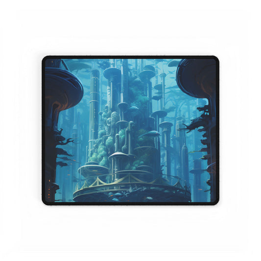Underwater City: Futuristic Architectural Wonders - Desk Mat
