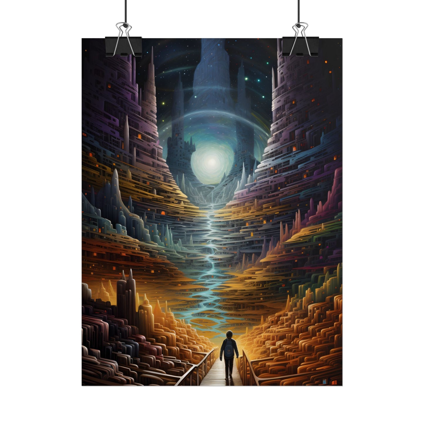 Space Explorer Journey: Astronaut in Cosmic Adventure - Poster