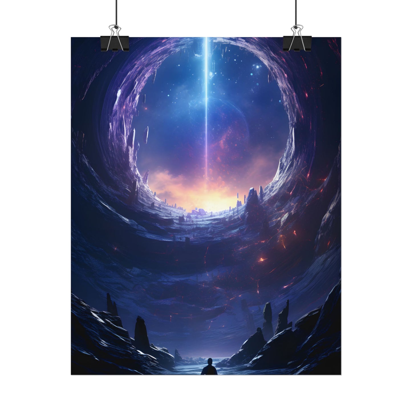 Black Hole Galaxy: Cosmic Digital Artwork - Poster