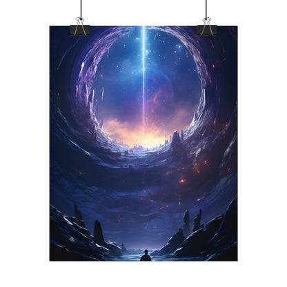 Black Hole Galaxy: Cosmic Digital Artwork - Poster