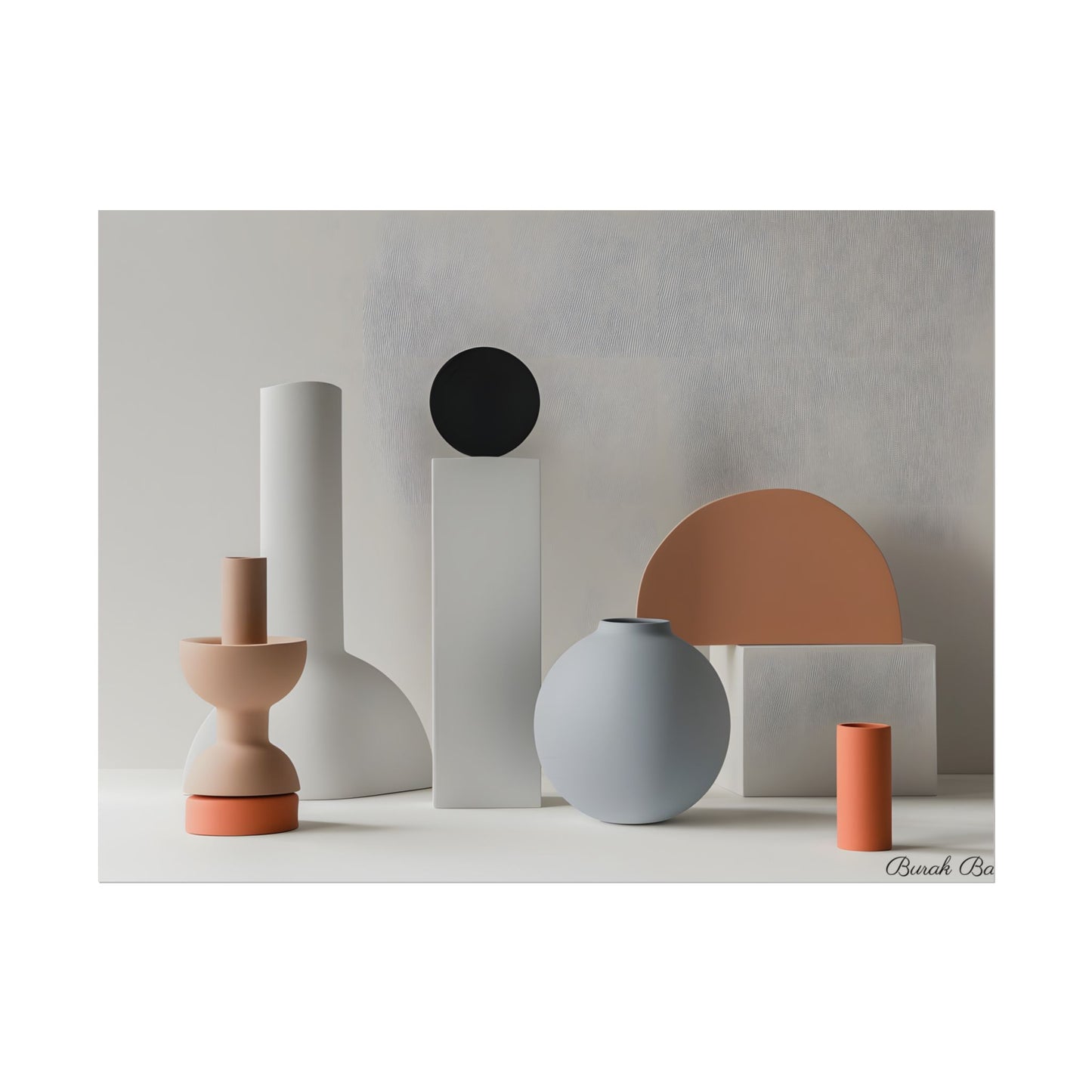 Minimalist Simple Geometric Jewelry: Close-Up View - Poster