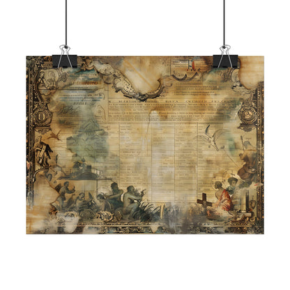 Vintage Biblical Scene: Medieval Art Poster - Poster