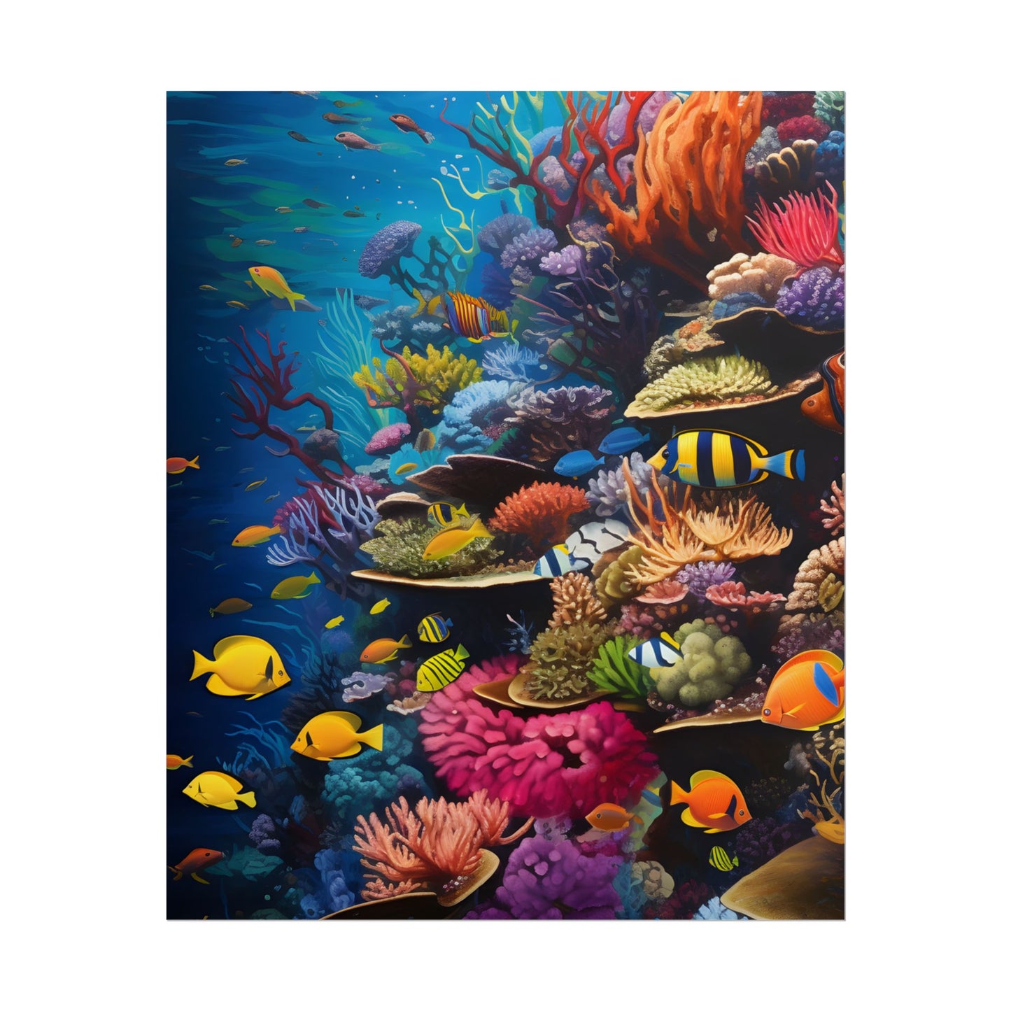 Underwater Paradise: A Sanctuary of Vibrant Marine Life - Artwork - Poster