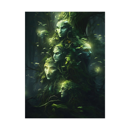 Mystical Morning Guardians: Ancient Forest Spirits - Poster
