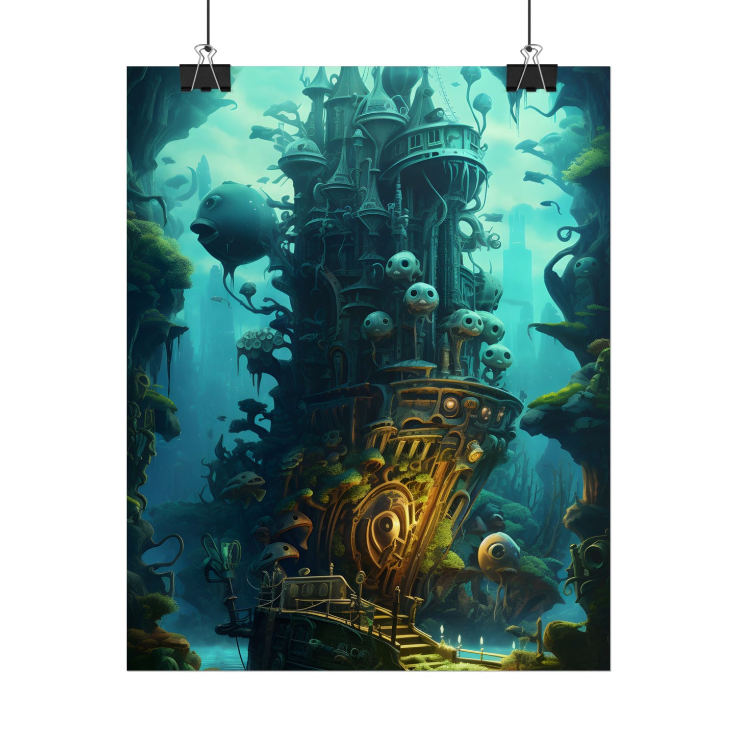 Steampunk Undersea Odyssey: Captain Nemo's Mechanical Voyage - Poster