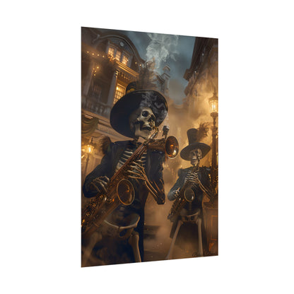 Victorian Skeleton Jazz Band: Lowbrow Artwork in Swing - Poster