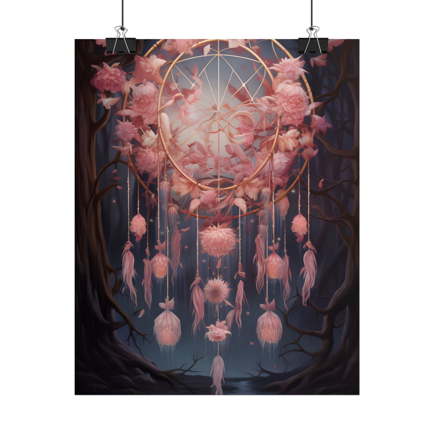 Ethereal Dreamcatcher Realm: Surreal Landscape Art - Poster