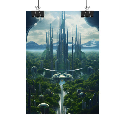 Dystopian Utopia: Perfect Yet Oppressive Society - Artwork - Poster