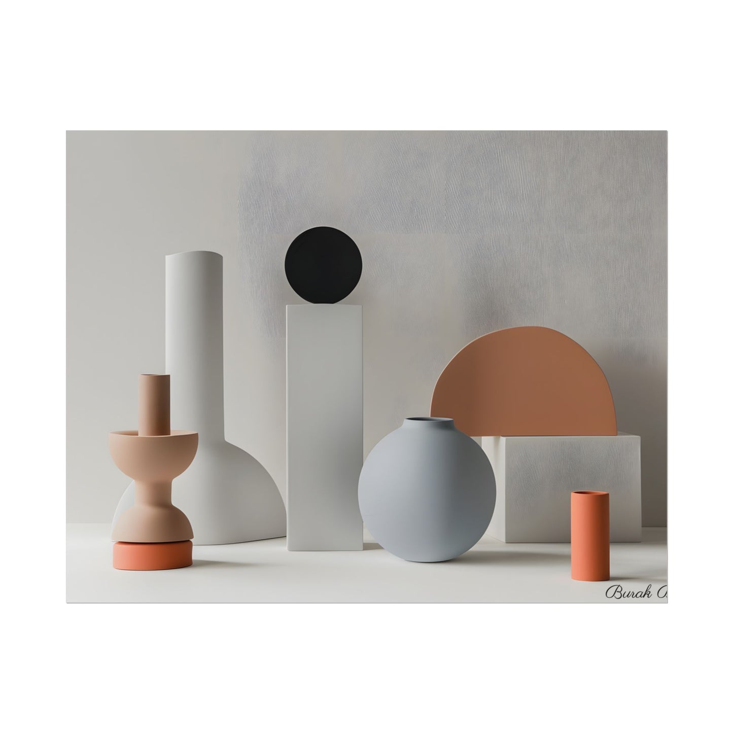 Minimalist Simple Geometric Jewelry: Close-Up View - Poster