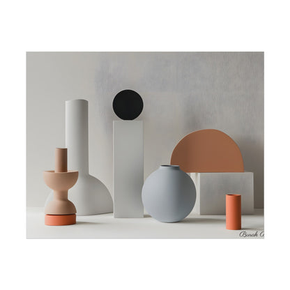Minimalist Simple Geometric Jewelry: Close-Up View - Poster
