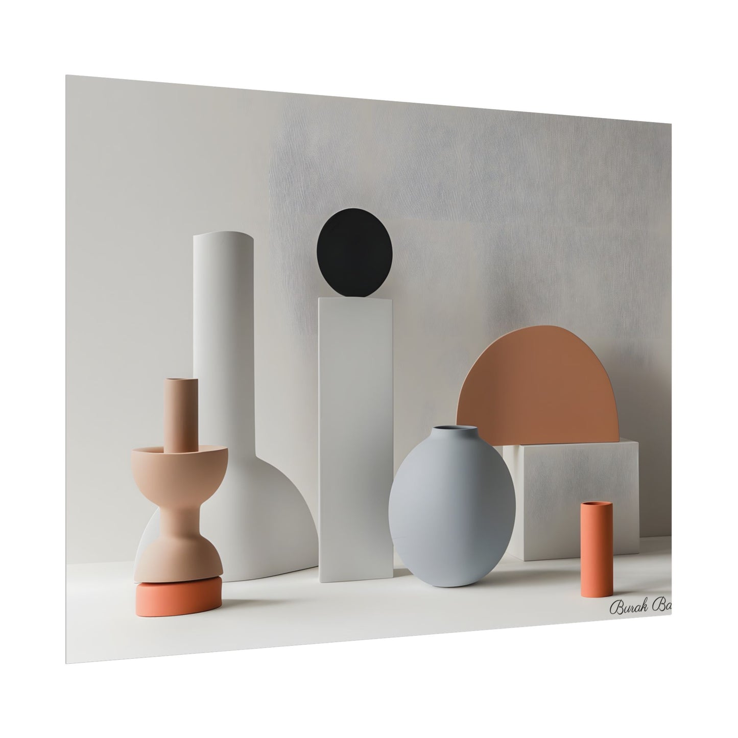 Minimalist Simple Geometric Jewelry: Close-Up View - Poster
