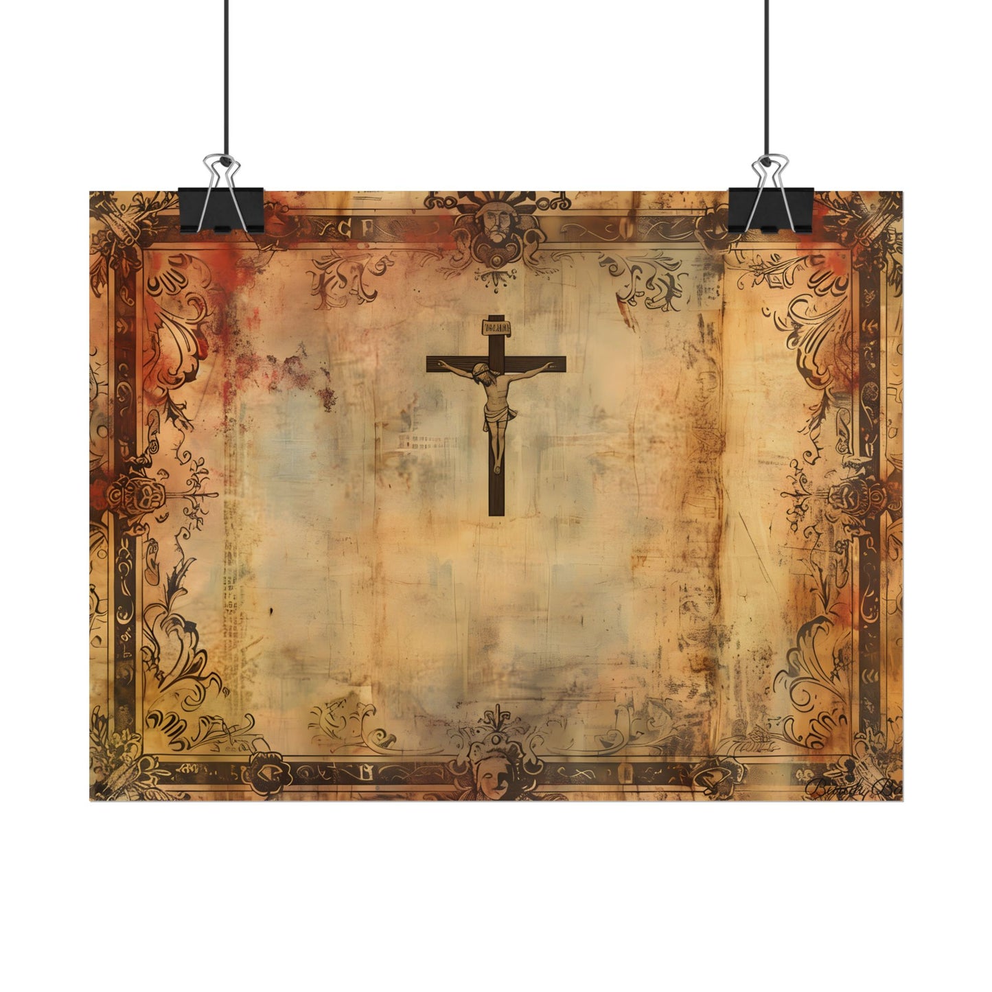 Vintage Biblical Art Print: A Historical Scene - Poster