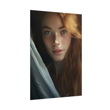 Close-Up Portrait: Bright Smile & Sharp Lips Artwork - Poster