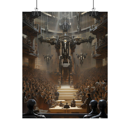 Robot Symphony: Elevated View of Robot Orchestra - Poster