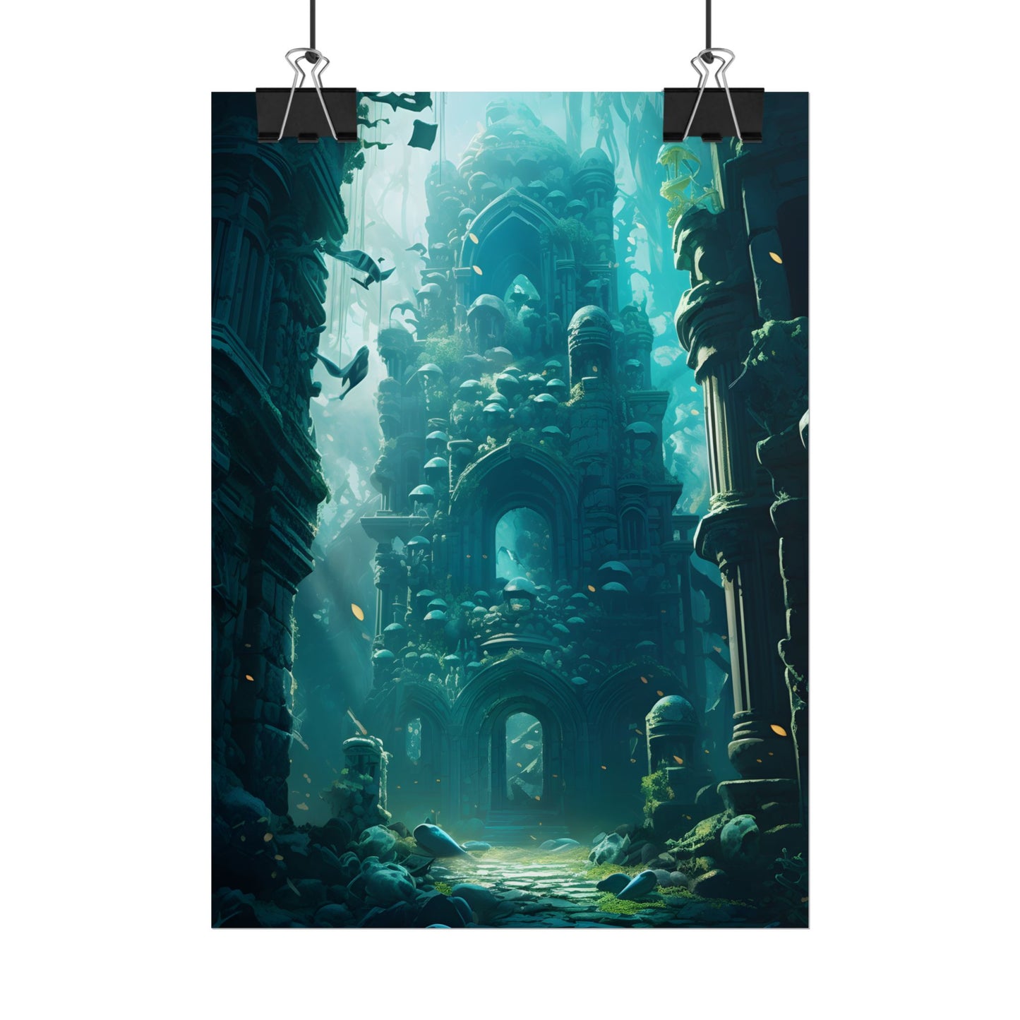 Lost Underwater Civilization: Ancient Artifacts in Mysterious Depths - Poster
