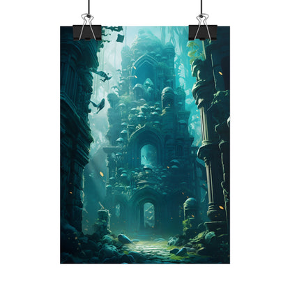 Lost Underwater Civilization: Ancient Artifacts in Mysterious Depths - Poster