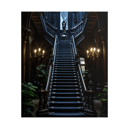Haunted Victorian Mansion Mystery: Spooky Gothic Artwork - Poster
