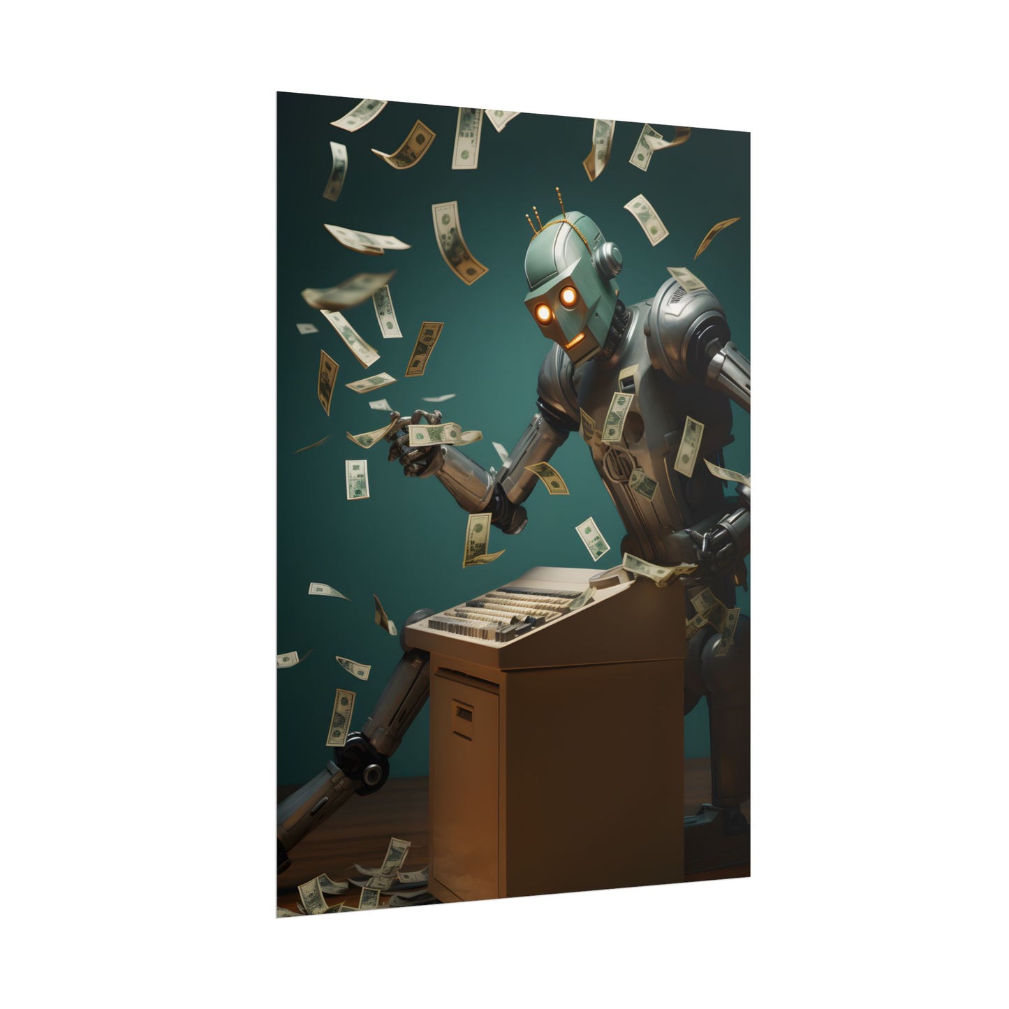 Robotic Art Heist: Modern Masterpieces Meet Metal Minds - Poster