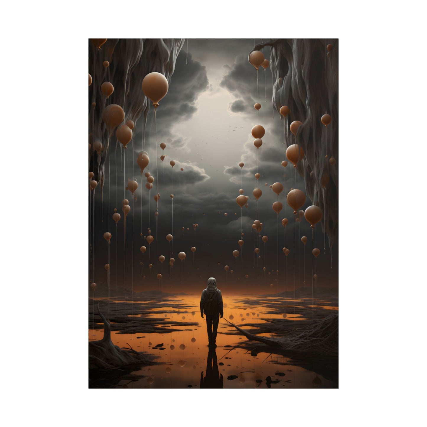 Freedom in Nature: Casual Outdoor Portrait - Poster