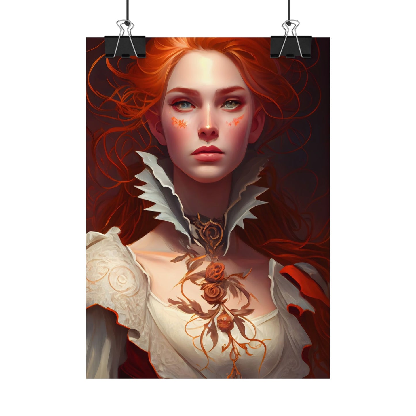 Portrait of a Redhead in Soft Light - Poster