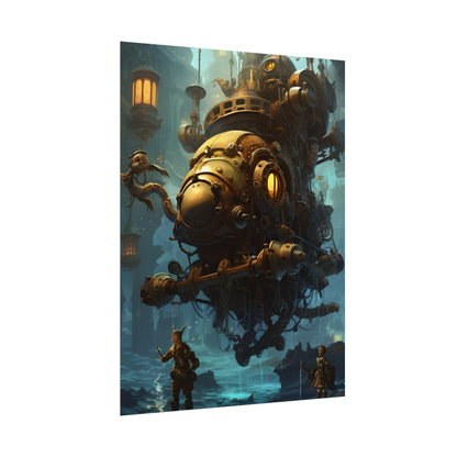 Epic Steampunk Oceanic Adventure: Crew Sets Sail - Poster