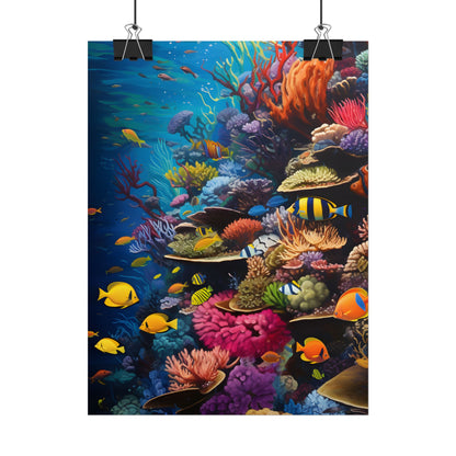 Underwater Paradise: A Sanctuary of Vibrant Marine Life - Artwork - Poster