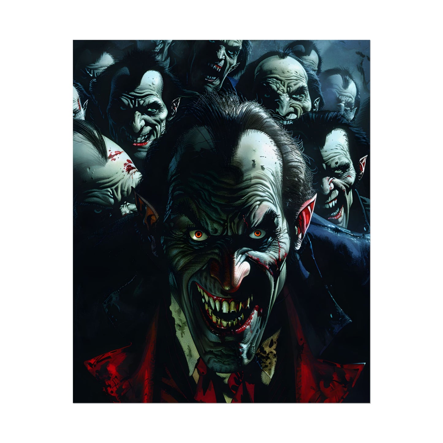 Mischievous Vampires: Gothic Group Artwork - Poster