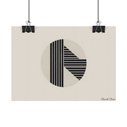 Modern Minimalist Poster: Bold Typography and Geometric Forms - Poster