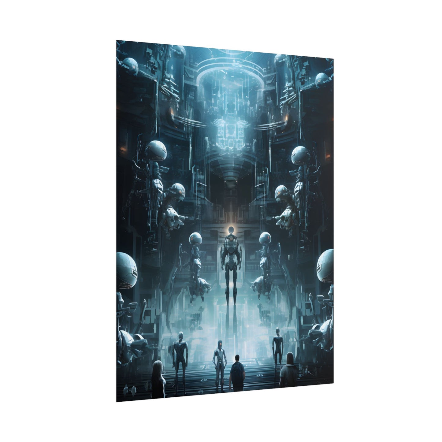 Robotic Orchestra: Minimalist Auditorium Scene - Poster