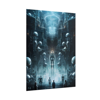 Robotic Orchestra: Minimalist Auditorium Scene - Poster