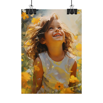 Childhood Innocence Portrait: A Candid Moment - Poster