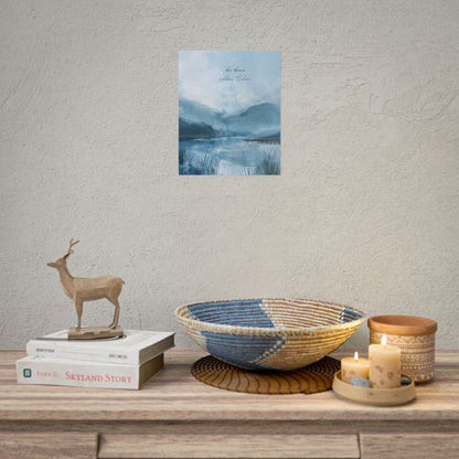 Peaceful Serenade: A Calming Landscape with Inspirational Quote - Poster