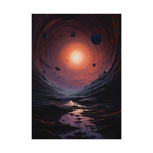 Cosmic Black Hole: A Massive Planet's Orbit in Space - Poster
