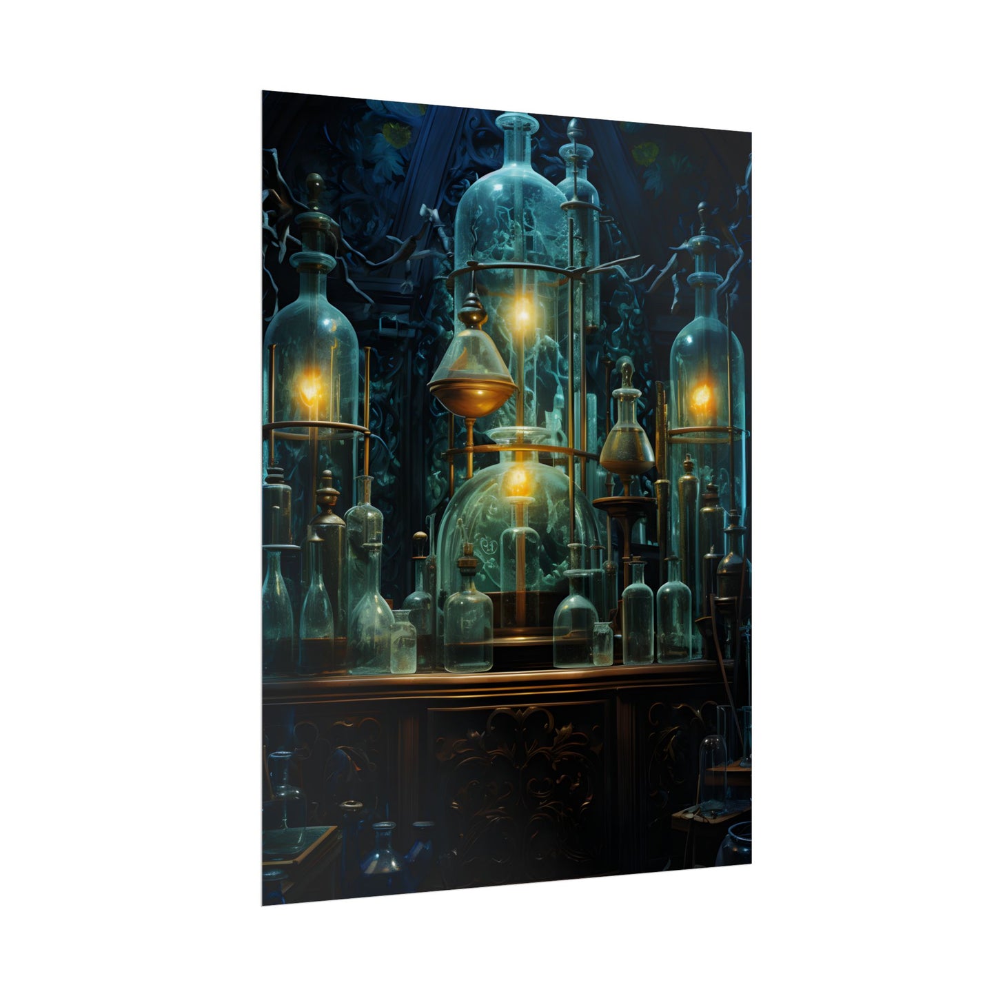 Laboratory Scene: Scientist in Chemical Research - Poster