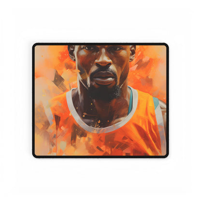 Dedicated Athlete: Intense Passion in Action - Desk Mat