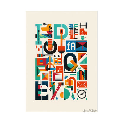 Colorful Infographic: Statistics Explained with Letter L - Poster