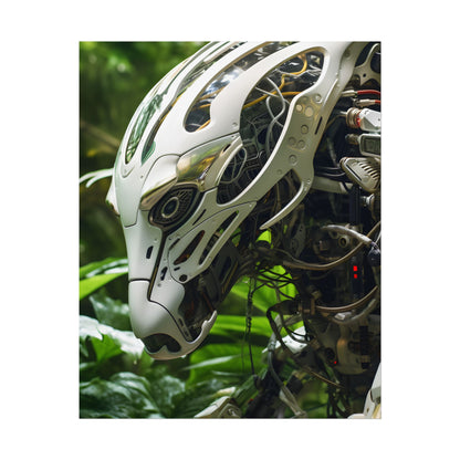 Tranquil Wildlife Sanctuary: AI-Operated Robot in Nature's Harmony - Poster