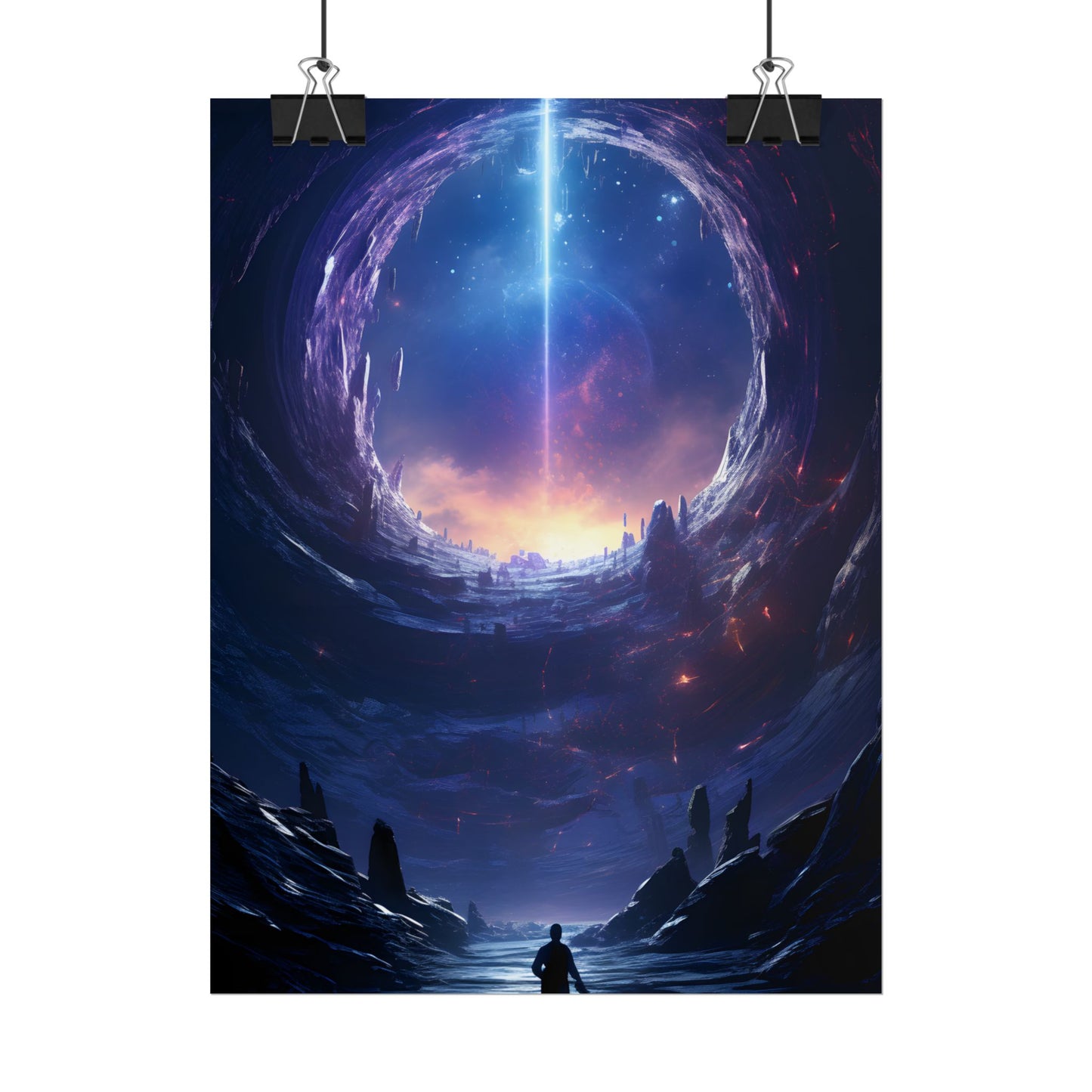 Black Hole Galaxy: Cosmic Digital Artwork - Poster