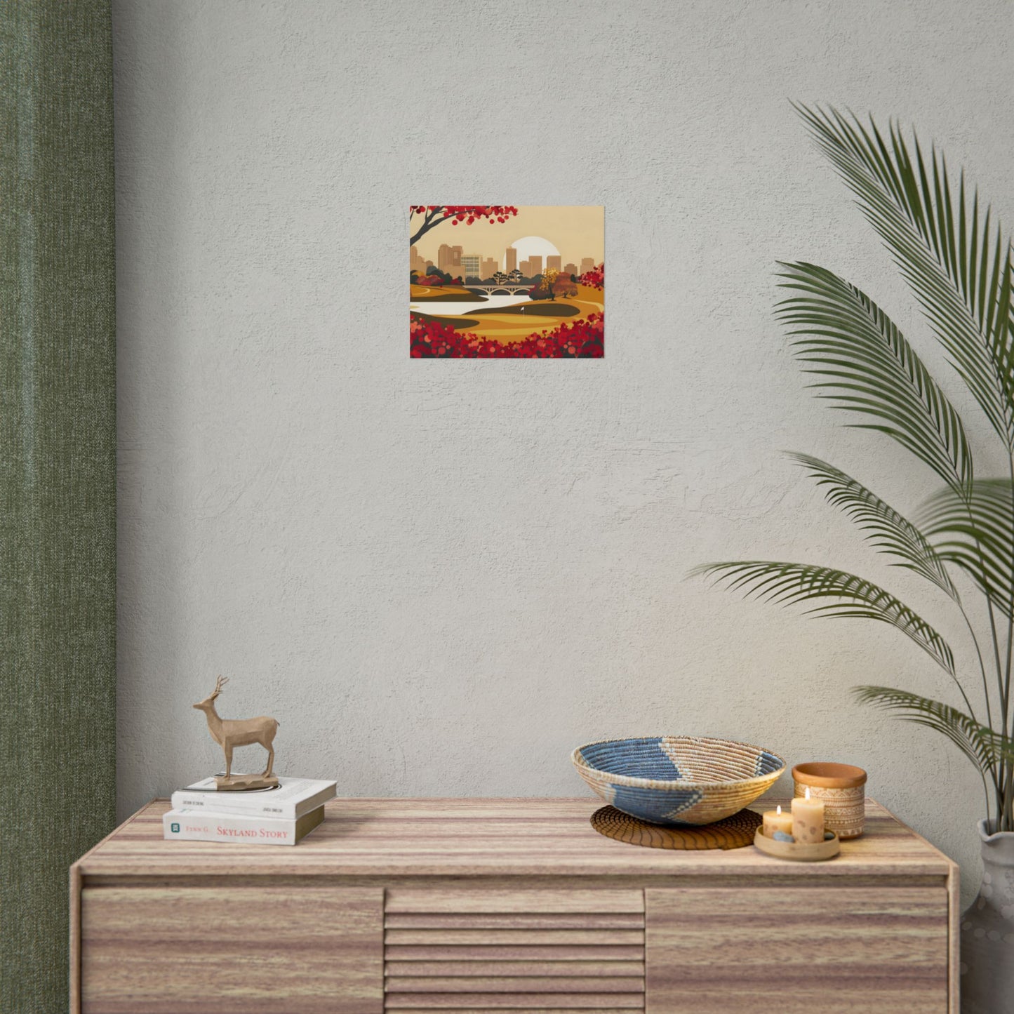 Retro Golf Illustration: Classic Course Scene - Poster