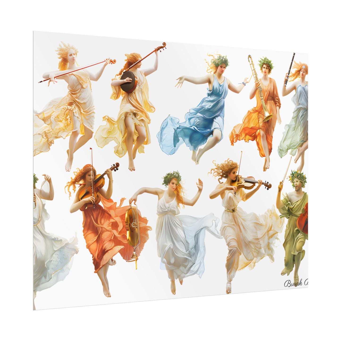 Ethereal Goddesses of Greece: Athena to Nemesis Artwork - Poster