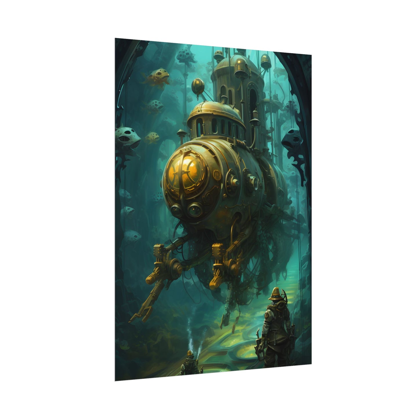 Underwater Steampunk Adventure: A Hero's Quest for Discovery - Poster