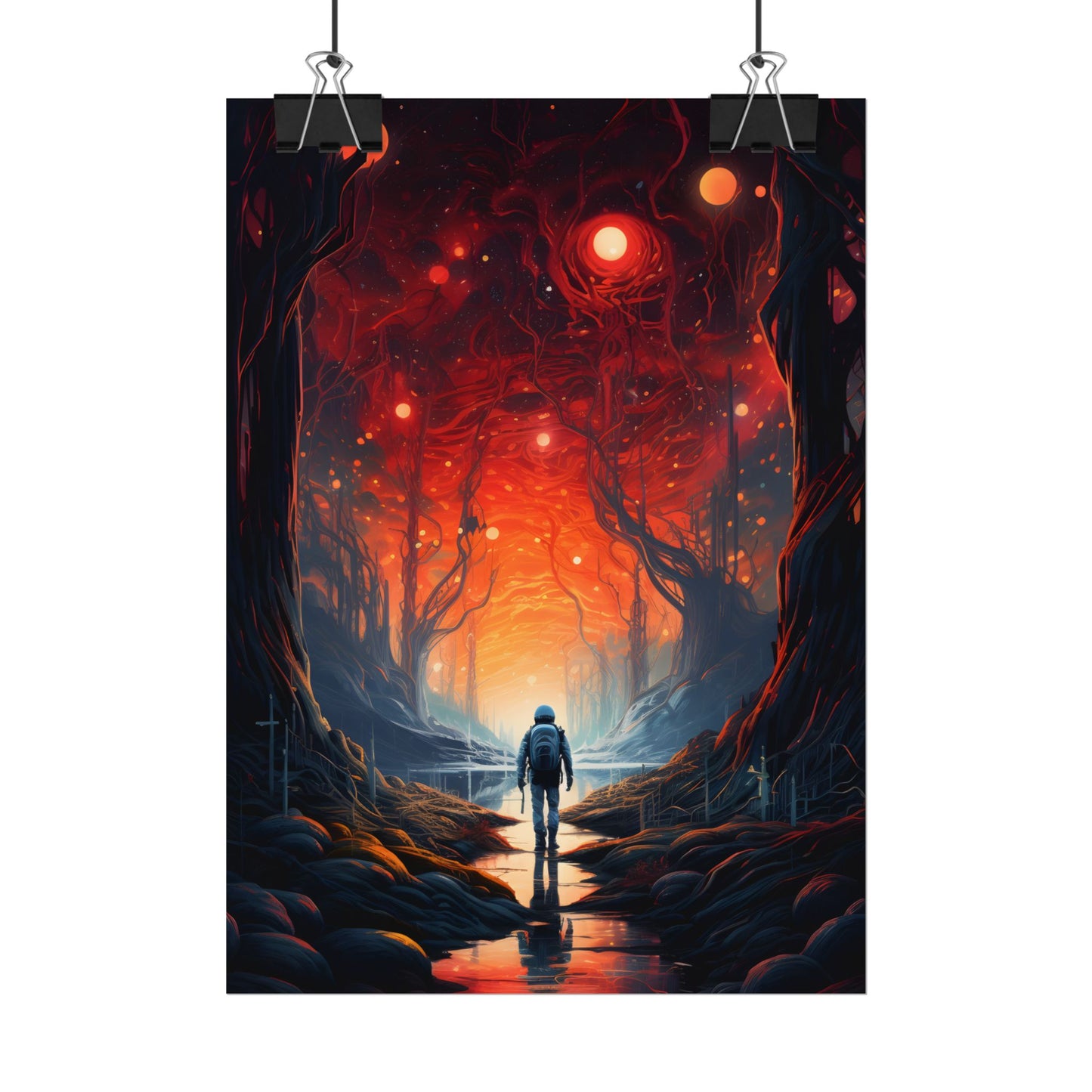 Futuristic Wilderness Explorer: Sci-Fi Adventure Digital Art - Poster