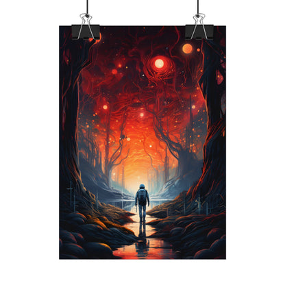 Futuristic Wilderness Explorer: Sci-Fi Adventure Digital Art - Poster